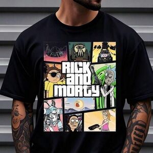 Rick and Morty Black Graphic T-Shirt